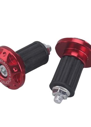 Заглушки для руля мотоцикла и велосипеда красные 16-20 мм