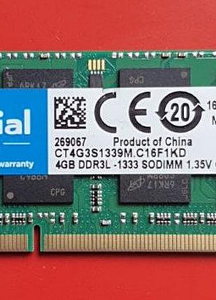 Оперативная память для ноутбука Crucial 2Rx8 SO-DIMM DDR3 4GB ...