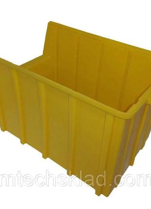 Ящик складской 700 (350х210х200 мм) для хранения метизов желты...