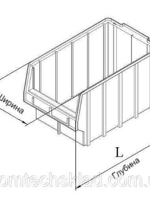 2 шт Ящик 700 (350×210×200 мм) для хранения метизов чёрный Код...