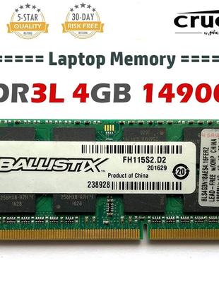 Оперативная память для ноутбука Ballistix SO-DIMM DDR3L 4GB 18...