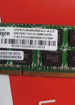 Оперативная память для ноутбука Unigen SO-DIMM DDR3 4GB 1333MH...