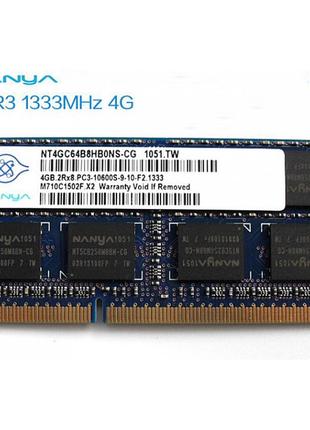 Оперативная память для ноутбука Nanya 2Rx8 SO-DIMM DDR3 4GB 13...