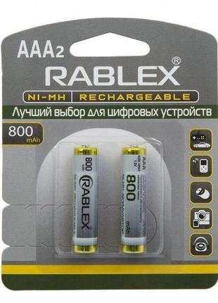 Аккумуляторная батарейка AAA (мизинчиковая) NI-MH HR03 RABLEX ...