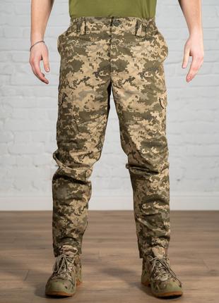 Штаны пиксель хб тактические всу военные мужские pixel брюки а...