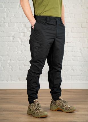 Тактические брюки ripstop черные военные летние уставные штаны...
