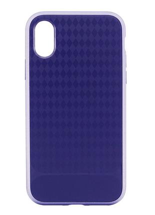 Защитный чехол для iPhone X (Синий/Серебряный)