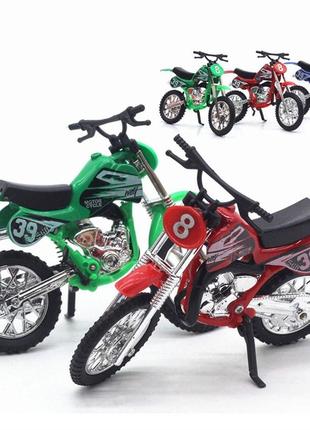 Модель кроссового мотоцикла из сплава 1:18 , игрушки, фингербайк