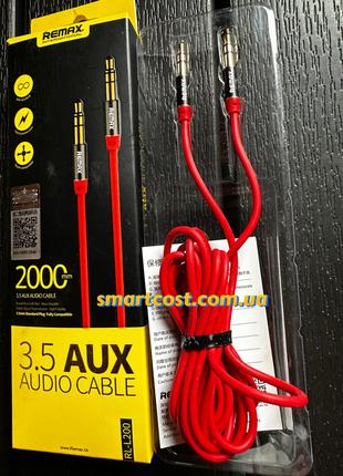 💯ORIGINAL Aux кабель 2 метра Audio Remax RL-L200 OR 3.5-3.5 2m...