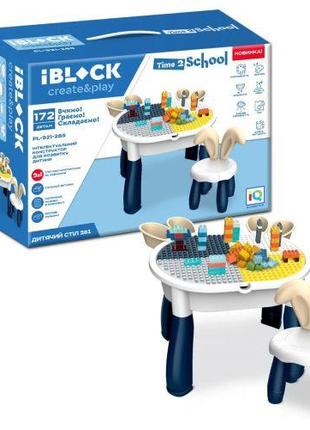 Конструктор "IBLOCK: Ігровий стіл + стілець", у вигляді кролик...