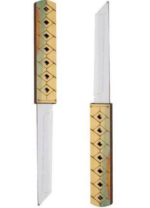 Сувенирные ножи "DOUBLE TANTO GOLD", дерево