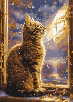 Картина по номерах "Котик у космосі", 40х50 см