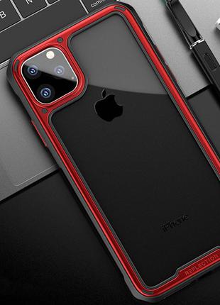 Защитный чехол для iPhone 11 Pro Max (Чёрный/Красный)