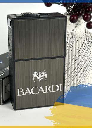 Футляр на 20 сигарет Bacardi + зажигалка Газовая лазерная грав...