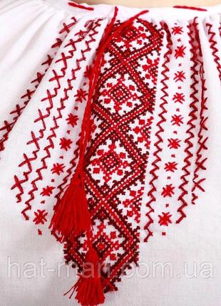 Блузка ручной вышивки, красные орнаменты Код/Артикул 2