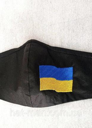 Маска с вышивкой украинского флага Код/Артикул 2