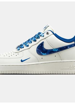 Мужские кроссовки Nike Air Force 1 x BAPE Low White Blue, белы...
