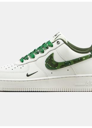 Мужские кроссовки Nike Air Force 1 x BAPE Low White Green, бел...