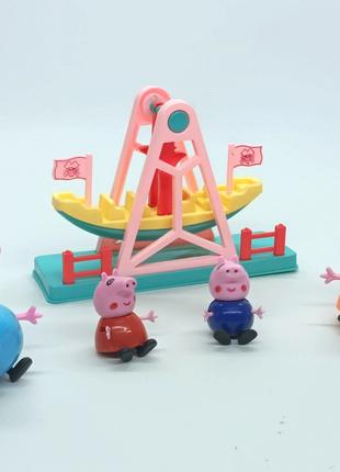 Игровой набор Фигурки Star toys "Свинка Пеппа и семья" с качел...