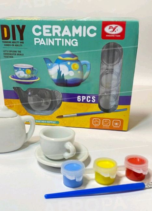 Набір для дитячої творчості, розфарбування керамічного посуду