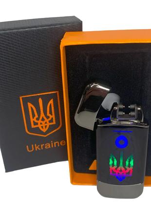 Дуговая электроимпульсная зажигалка с USB-зарядкой Украина LIG...
