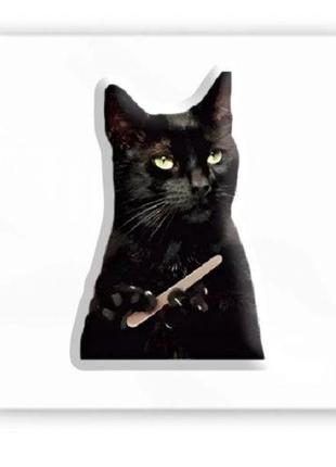 3D-стікер "Чорний кіт мем" [tsi238076-ТSІ]