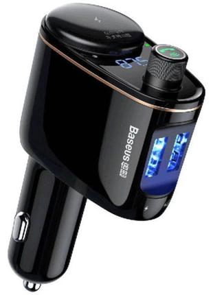 АЗП з FM-модулятор Baseus S-06 Car Bluetooth MP3 Player Black