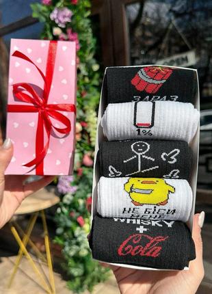 Набір жіночих шкарпеток 36-41 5 пар у подарунковій коробці