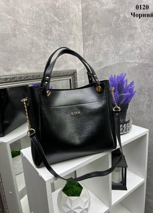 Черная - с логотипом - стильная и вместительная сумка, легко в...