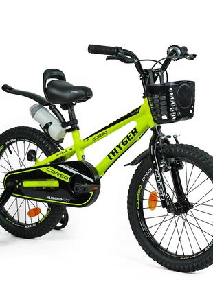 Детский алюминиевый велосипед Corso TAYGER 18" ручной тормоз, ...