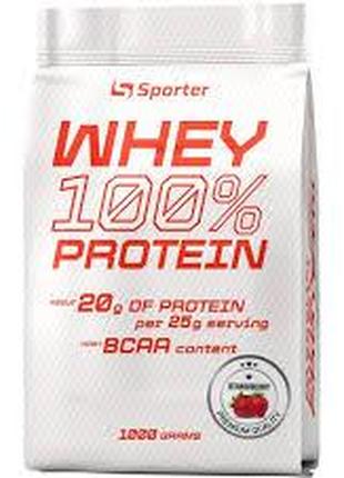 Протеин Sporter Whey 100% Protein 1 кг вкус Клубника