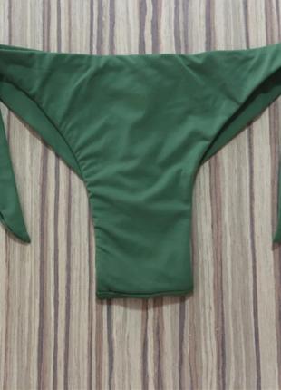 Плавки к купальнику женские на завязках зеленый