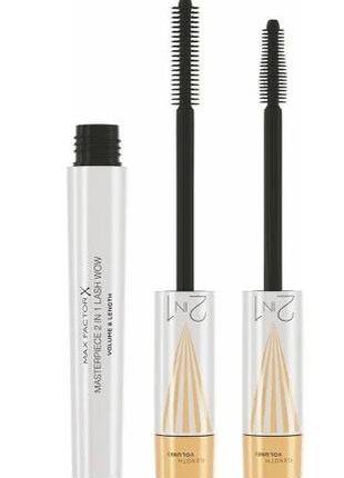 Туш для вій Max Factor Masterpiece 2 In 1 Lash Wow Volume & Le...