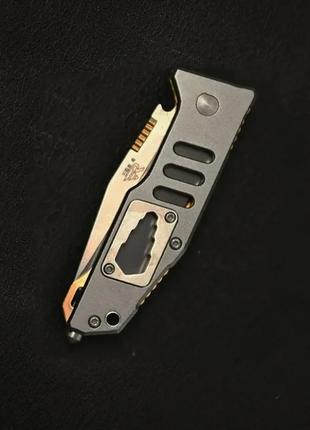 Многофункциональный складной нож Sanrenmu Серо-золотой