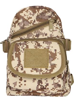 Рюкзак тактический на одно плечо AOKALI Outdoor A31 Sand Pixel