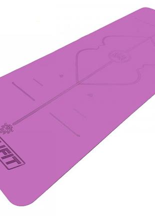 Килимок для йоги професійний EasyFit Pro каучук 5 мм Фіолетовий
