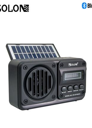 Радіоприймач із сонячною підзарядкою Golon RX-499VS Чорний Blu...