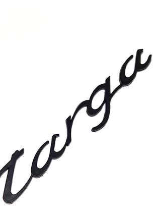Targa Эмблема Porsche Надпись Черный матовый