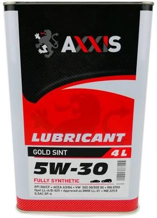 Масло моторное 5W-30 Gold Sint 4л AXXIS