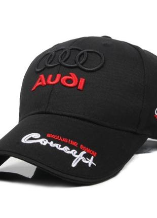 Бейсболка Audi кепка котон цвет черний