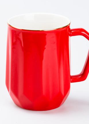 Чашка керамічна для чаю та кави 400 мл гуртка універсальна Чер...