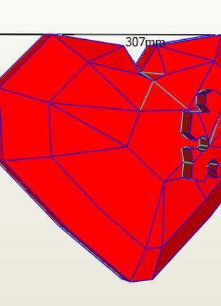 PaperKhan конструктор из картона 3D сердце валентинка открытка...