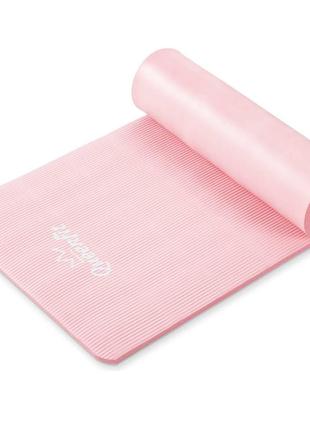 Коврик (мат) для йоги и фитнеса Queenfit NBR 1,5 см розовый