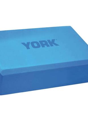 Блок для йоги York Fitness голубой
