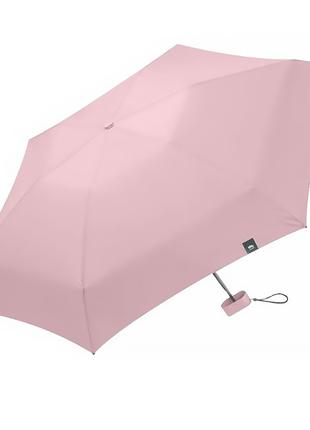 Мини-зонт Lesko 191T Pink карманный с чехлом капсулой от солнц...