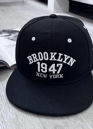 Кепка снепбек (Snapback) Brooklyn 1947 NY Черный 56-61р (9021)