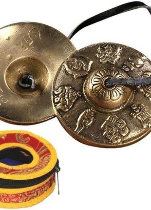 Тибетські тарілки Тінша 8 щасливих символів (Кратали), із сумк...