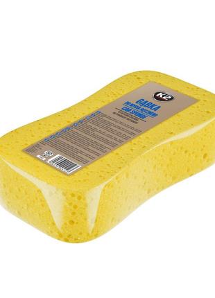 Губка для ручного мытья авто Car Sponge жёлтая (M460) K2