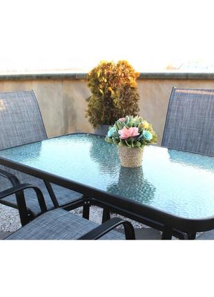 Садовый стол 110x60x70 см GardenLine NEO9949 черный, для отдых...
