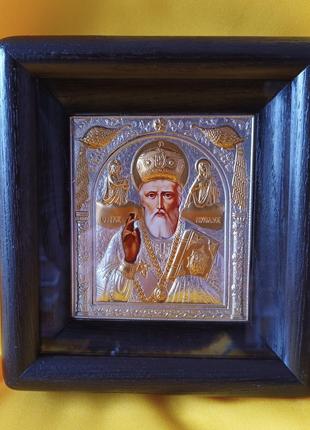 Святитель Николай Чудотворец икона на подарок 19х17.5см